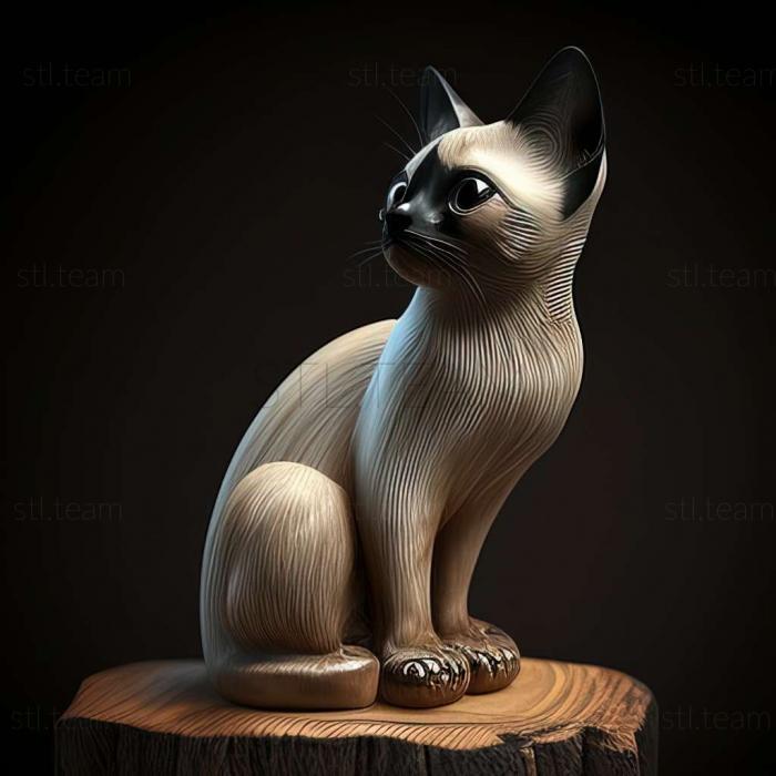 3D model Snowshoe cat (STL)